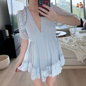 ASOS Petite Light Blue Mini Dress